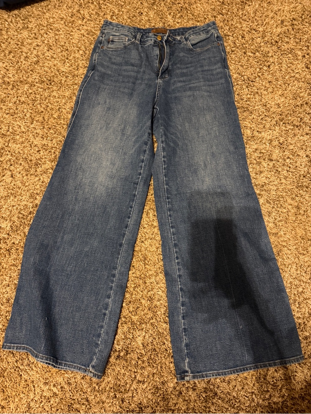Judy Blue Wide Leg Jeans in Dark Blue Wash